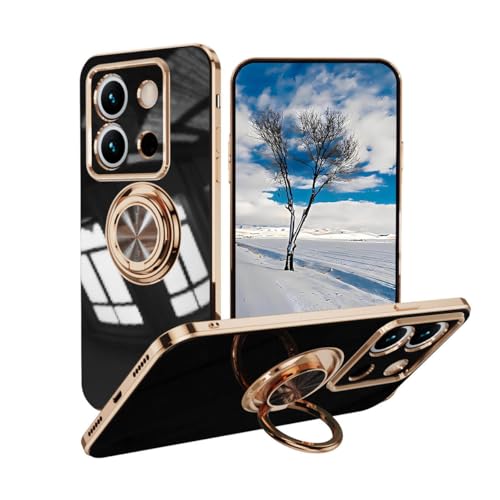 UPLAI Stilvoll Hülle für Xiaomi Redmi Note 13 Pro 5G, Slim Stoßfest Galvanik-Design Handyhülle Case mit Ringhalter, Sanft TPU Silikon Bumper Schutzhülle Cover.Schwarz UPLAI Stilvoll Hülle für Xiaomi Redmi Note 13 Pro 5G, Slim Stoßfest Galvanik-Design Handyhülle Case mit Ringhalter, Sanft TPU Silikon Bumper Schutzhülle Cover.Schwarz von UPLAI