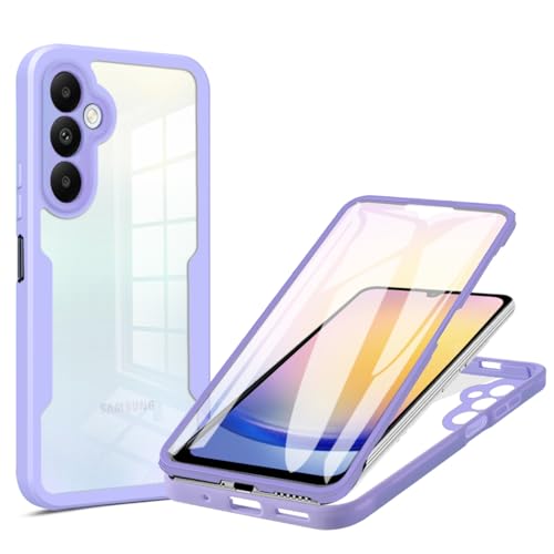 UPLAI Transparente Hülle für Samsung Galaxy A55 5G, 360-Grad-Ganzkörper Militärqualität Stoßfest Handyhülle Eingebauter Displayschutz, Weich TPU Bumper Schutzhülle. Lila UPLAI Transparente Hülle für Samsung Galaxy A55 5G, 360-Grad-Ganzkörper Militärqualität Stoßfest Handyhülle Eingebauter Displayschutz, Weich TPU Bumper Schutzhülle. Lila von UPLAI