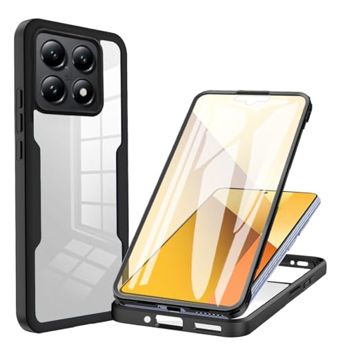 UPLAI Transparente Hülle für Xiaomi 14T Pro 5G, 360-Grad-Ganzkörper Militärqualität Stoßfest Handyhülle Eingebauter Displayschutz, Weich TPU Bumper Schutzhülle. Schwarz UPLAI Transparente Hülle für Xiaomi 14T Pro 5G, 360-Grad-Ganzkörper Militärqualität Stoßfest Handyhülle Eingebauter Displayschutz, Weich TPU Bumper Schutzhülle. Schwarz von UPLAI