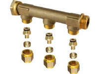 Uponor ford.rør m/oml 3/4 3x15 - Uponor ford.rør med oml. wtr pex dr 3/4''mt/sn 3x15c/c50mm von UPONOR