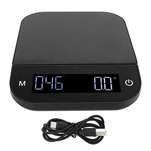 UPQRSG Digitale Küchenwaage, 0,1 G, Hochgenaue Multifunktions Lebensmittel Fleischwaage, Manuelle Automatische Mini tragbare Backwaage, Kleine Kaffeewaage mit Timer für Gewichtsverlust(5 kg/0,1 g) von UPQRSG