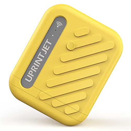 UPRINTJET B10 Mini Tragbarer Handdrucker, Handheld Inkjet Drucker Kompatibel mit iOS/Android Tragbarer Mini Hand Tintenstrahldrucker für Uhrzeit Datum Seriennummer Logo Bild QR-Code Barcode - Gelb UPRINTJET B10 Mini Tragbarer Handdrucker, Handheld Inkjet Drucker Kompatibel mit iOS/Android Tragbarer Mini Hand Tintenstrahldrucker für Uhrzeit Datum Seriennummer Logo Bild QR-Code Barcode - Gelb von UPRINTJET