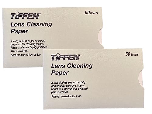 TIFFEN Lens Cleaning Tissues Doppelpack 2 x 50 Stück für Objektive und Linsen Reinigungstücher von UR.HAPPY