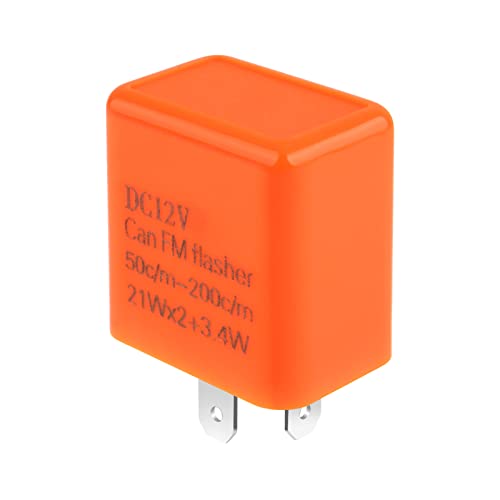 URAQT 2-Pin Blinkrelais LED Motorrad Blinker Relais,12V LED Blinkerrelais Automatischer Verpolungsschutz Einstellbares Blinkrelais Kompatibel mit den Meisten Motorrädern Fahrrädern Rollern von URAQT