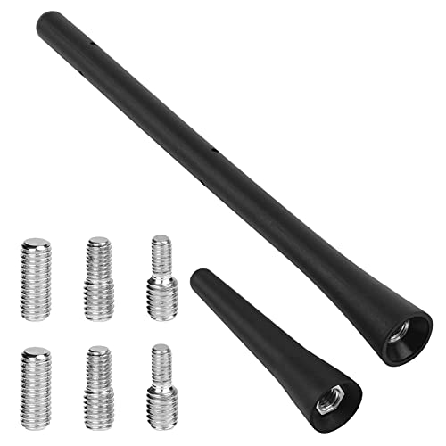 URAQT Antenna Auto, 2 pcs Autoantenne Kurzstabantenne Universell von 6,5cm und 18cm mit 6 Verbindungsschrauben Mini Autoradio Antenne von M4 M5 M6 FM/AM/DAB KFZ Antenne Schwarz mit Verstärktem Empfang URAQT Antenna Auto, 2 pcs Autoantenne Kurzstabantenne Universell von 6,5cm und 18cm mit 6 Verbindungsschrauben Mini Autoradio Antenne von M4 M5 M6 FM/AM/DAB KFZ Antenne Schwarz mit Verstärktem Empfang von URAQT