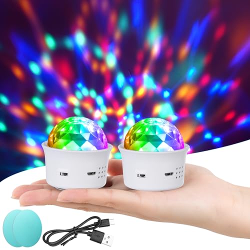 URAQT Mini Discokugel Licht,2 Stück DJ Ball USB Stimme Steuerung Disco Party Lichter Blitzlicht Bühnenbeleuchtung Effektlicht Tragbar Wiederaufladbar Discokugel für Partys Autoinnendekoration Weiß URAQT Mini Discokugel Licht,2 Stück DJ Ball USB Stimme Steuerung Disco Party Lichter Blitzlicht Bühnenbeleuchtung Effektlicht Tragbar Wiederaufladbar Discokugel für Partys Autoinnendekoration Weiß von URAQT