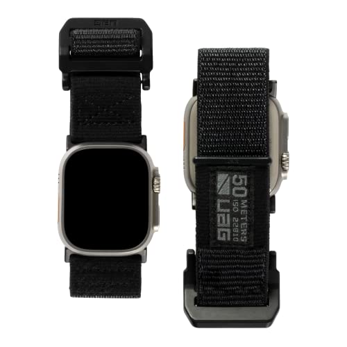 URBAN ARMOR GEAR Active Strap Armband für Apple Watch Ultra / 45mm / 44mm / 42mm [Series 8/7 / 6/5 / 4/3 / 2/1, 49mm, Nylon Ersatzarmband] Graphite, 194004114032, 42mm / 44mm / 45mm von URBAN ARMOR GEAR