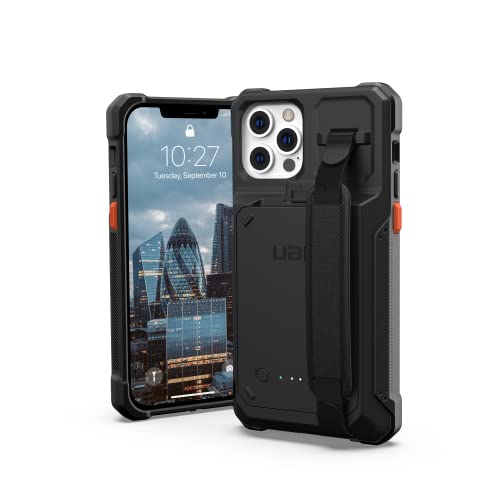 URBAN ARMOR GEAR Battery Case kompatibel mit iPhone 12 / iPhone 12 Pro Hülle mit Akku [3000mAh, Integrierte Handschlaufe, Fallschutz bis 3,6m nach US-Militärstandard] schwarz von URBAN ARMOR GEAR