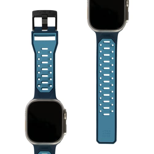 Urban Armor Gear Civilian Armband für Apple Watch Ultra / 45mm / 44mm / 42mm [Series 8/7 / 6/5 / 4/3 / 2/1, Watch Ultra 49mm, Weiches Silikon Ersatzband, Verschluss aus Edelstahl] blau von URBAN ARMOR GEAR