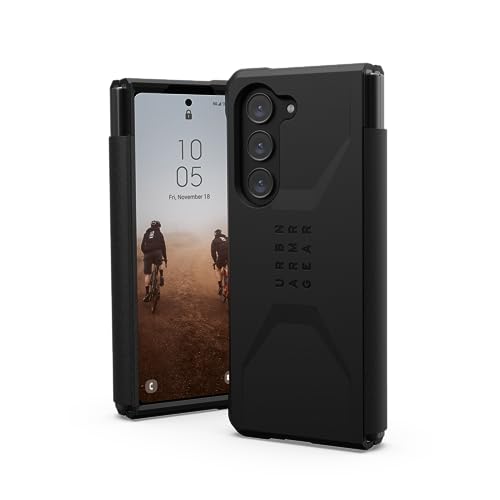 URBAN ARMOR GEAR Civilian Schutzhülle für das Samsung Galaxy Z Fold 5 Hülle [Offiziell Designed for Samsung Zertifiziert, Wireless Charging kompatibles Cover, Sturzfestes Case] schwarz von URBAN ARMOR GEAR