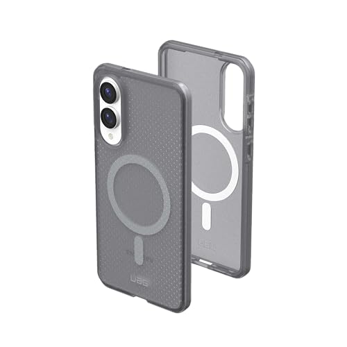 URBAN ARMOR GEAR Dot Case Samsung Galaxy S25 Edge Hülle (Magnetring, "Designed for Samsung" zertifiziert, Wireless Charging kompatibel, 4,6m) ash (grau transparent) von URBAN ARMOR GEAR
