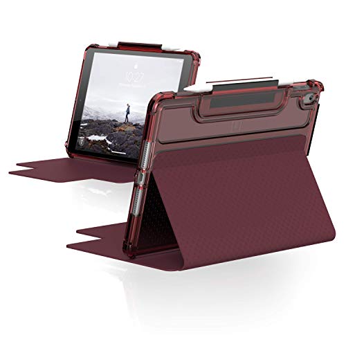 URBAN ARMOR GEAR Lucent Case Apple iPad 10.2 Hülle (2021/2020 / 2019) (9. / 8. / 7. Generation) [Standfunktion, Wake/Sleep, Magnetische Frontklappe, Apple Pencil Halterung] aubergine/Dusty Rose von URBAN ARMOR GEAR