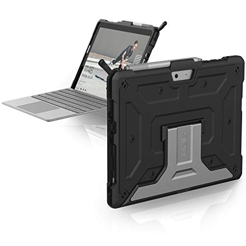 URBAN ARMOR GEAR Metropolis Case kompatibel mit Microsoft Surface Go 4 / Go 3 / Go 2 / Go Hülle [Offiziell Designed for Surface Zertifiziert, Type-Cover kompatibel, Surface Pen Halter] schwarz von URBAN ARMOR GEAR