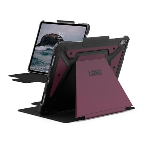 URBAN ARMOR GEAR Metropolis SE Case Apple iPad Air 13 Hülle (M2 / 2024) (Wake/Sleep Funktion, Apple Pencil/Logitech Crayon Stift-Halter, Standfunktion) Bordeaux von URBAN ARMOR GEAR
