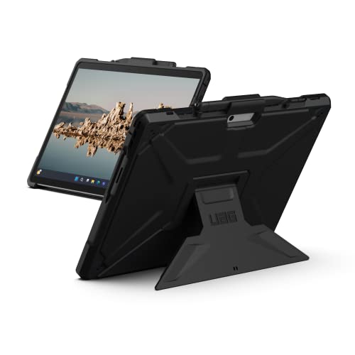 URBAN ARMOR GEAR Metropolis SE Case für Microsoft Surface Pro 9 Hülle [Designed for Surface Zertifiziert, Type-Cover kompatibel, Surface Pen Halterung, Standfunktion, Sturz- und stoßfest] schwarz von URBAN ARMOR GEAR