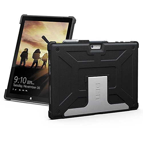 URBAN ARMOR GEAR Metropolis für Microsoft Surface Pro 7 / Pro 7+ / Pro 6/5 / 4 (Microsoft zertifizierte Schutzhülle, Type-Cover kompatibel, Microsoft Surface Pen Halterung) schwarz von URBAN ARMOR GEAR