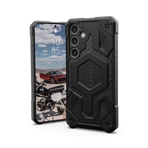 URBAN ARMOR GEAR Monarch Case Samsung Galaxy S24 Plus Hülle [Designed for Samsung Zertifiziert, Wireless Charging kompatibel, 6 Meter Fallschutz nach Militärstandard] Carbon Fiber von URBAN ARMOR GEAR