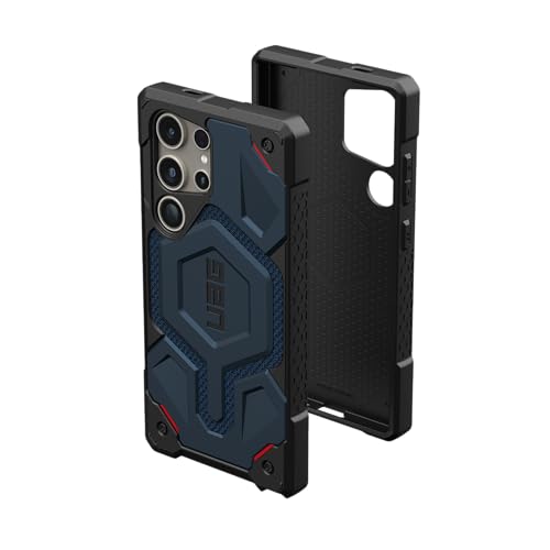 URBAN ARMOR GEAR Monarch Pro Case Samsung Galaxy S24 Ultra Hülle [Magnetring, Designed for Samsung Zertifiziert, Wireless Charging kompatibel, 6m Fallschutz nach Militärstandard] Kevlar blau von URBAN ARMOR GEAR