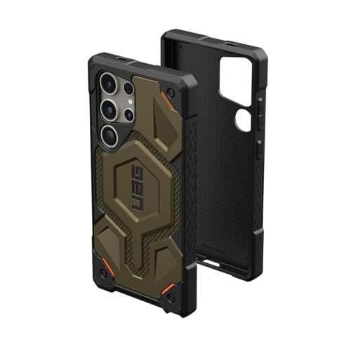 URBAN ARMOR GEAR Monarch Pro Case Samsung Galaxy S24 Ultra Hülle [Magnetring, Designed for Samsung Zertifiziert, Wireless Charging kompatibel, 6m Fallschutz nach Militärstandard] Kevlar grün von URBAN ARMOR GEAR