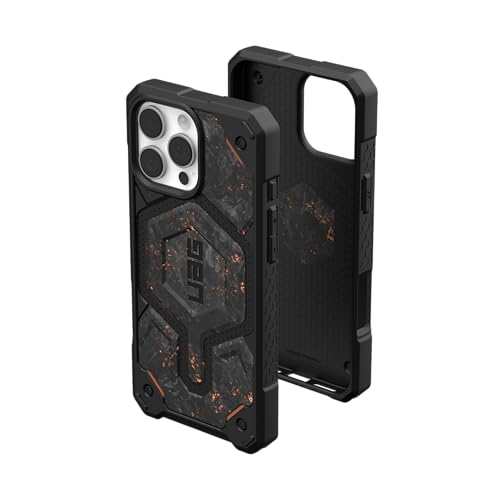 URBAN ARMOR GEAR Monarch Pro Case kompatibel mit Apple iPhone 16 Pro Max Hülle (7,6 Meter Fallschutz, Wireless Charging/Magnetische Aufladung kompatibel, 5-Schichten Schutz) Forged Carbon Fiber von URBAN ARMOR GEAR