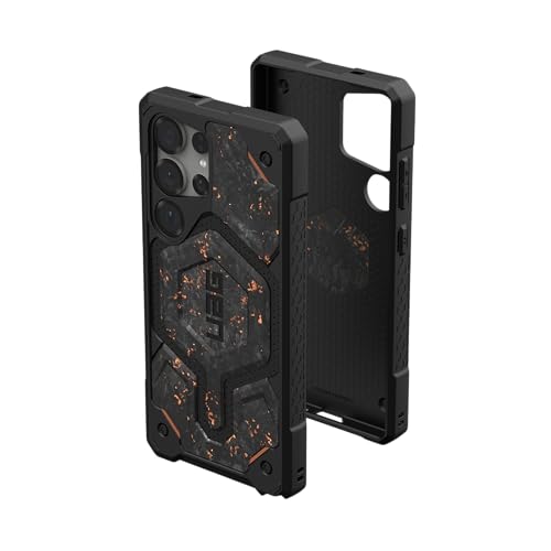 URBAN ARMOR GEAR Monarch Pro Case kompatibel mit Samsung Galaxy S25 Ultra Hülle (7,6 Meter Fallschutz, Wireless Charging / Magnetische Aufladung kompatibel, 5-Schichten Schutz) forged carbon fiber von URBAN ARMOR GEAR