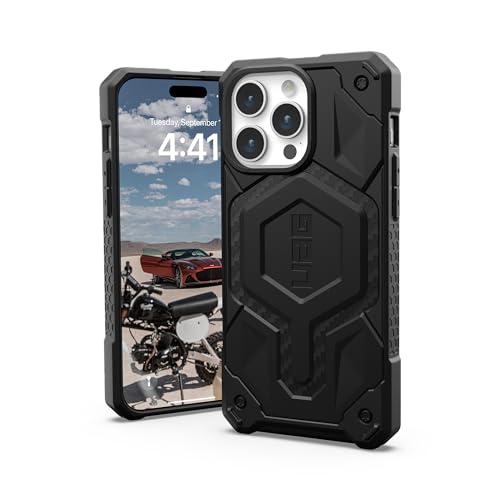 URBAN ARMOR GEAR UAG Schutzhülle kompatibel mit iPhone 15 Pro Max, 17 cm (6,7 Zoll), Monarch Pro, Karbonfaser, eingebauter Magnet, kompatibel mit MagSafe-Ladegerät, hochwertige, robuste, sturzsichere URBAN ARMOR GEAR UAG Schutzhülle kompatibel mit iPhone 15 Pro Max, 17 cm (6,7 Zoll), Monarch Pro, Karbonfaser, eingebauter Magnet, kompatibel mit MagSafe-Ladegerät, hochwertige, robuste, sturzsichere von URBAN ARMOR GEAR