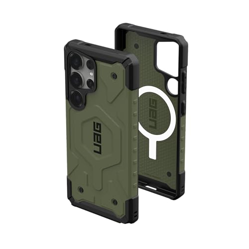 URBAN ARMOR GEAR Pathfinder MS Case Samsung Galaxy S25 Ultra Hülle (Magnetring, Designed for Samsung Zertifiziert, Wireless Charging kompatibel, 5,5m Fallschutz nach Militärstandard) Olive drab von URBAN ARMOR GEAR