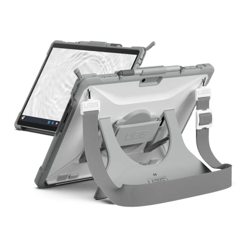 URBAN ARMOR GEAR Plasma Healthcare Case Microsoft Surface Pro 9 Hülle [Designed for Surface, Type Cover kompatibel, Surface Pen Halterung, Drehbare Handschlaufe, Schultergurt] weiß/grau von URBAN ARMOR GEAR