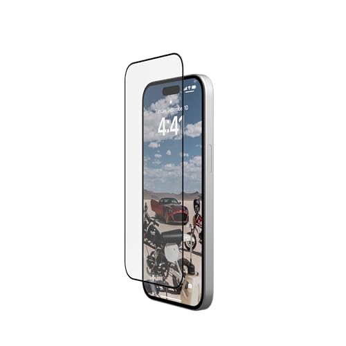 URBAN ARMOR GEAR Plus Tempered Glass Displayschutzglas Apple iPhone 15 [9H zweifach gehärtetes Glas, Anti-Fingerabdruck, Inkl. Montagekit, 0,33mm dünn, Ultra klar] von URBAN ARMOR GEAR