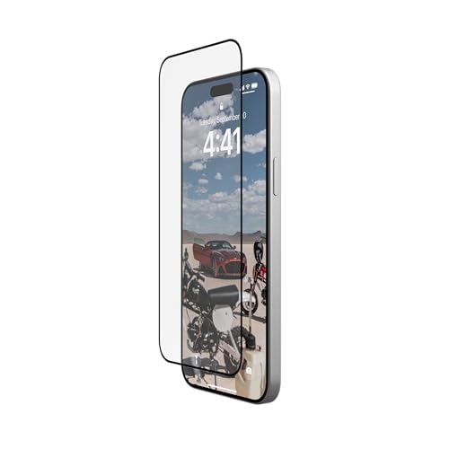 URBAN ARMOR GEAR PLUS Tempered Glass Displayschutzglas Apple iPhone 15 Plus [9H zweifach gehärtetes Glas, Anti-Fingerabdruck, Inkl. Montagekit, 0,33mm dünn, Ultra klar] von URBAN ARMOR GEAR