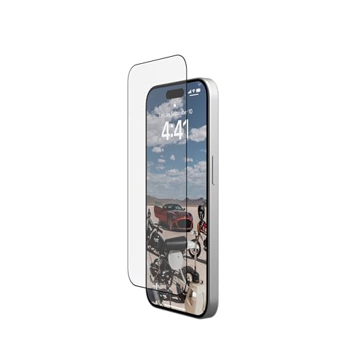 URBAN ARMOR GEAR PLUS Tempered Glass Displayschutzglas Apple iPhone 15 Pro [9H zweifach gehärtetes Glas, Anti-Fingerabdruck, Inkl. Montagekit, 0,33mm dünn, Ultra klar] von URBAN ARMOR GEAR
