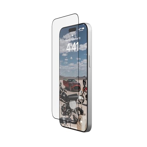 URBAN ARMOR GEAR Plus Tempered Glass Displayschutzglas Apple iPhone 15 Pro Max [9H zweifach gehärtetes Glas, Anti-Fingerabdruck, Inkl. Montagekit, 0,33mm dünn, Ultra klar] von URBAN ARMOR GEAR