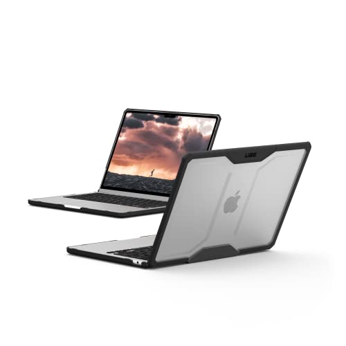 URBAN ARMOR GEAR Plyo Case für das Apple MacBook Air 13" Zoll (M2/M3-2022/2024) Hülle [Sturzfeste Schutzhülle nach US-Militärstandard, Freier Zugang zu Allen Anschlüssen] Ice/schwarz (transparent) von URBAN ARMOR GEAR