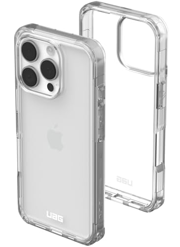 URBAN ARMOR GEAR Plyo Case kompatibel mit Apple iPhone 16 Pro Hülle (Wireless Charging kompatibles Cover, Sturzfeste Air-Soft Ecken, Erhöhter Rand) Ice (transparent) von URBAN ARMOR GEAR