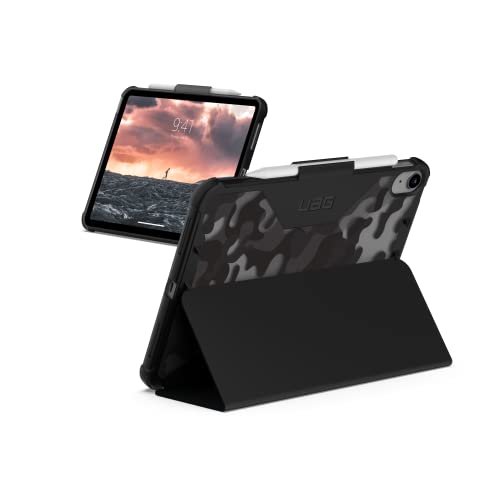 URBAN ARMOR GEAR Plyo SE Case für Apple iPad 10.9 (10. Generation 2022) Hülle [Apple Pencil Halterung, Wake/Sleep Unterstützung, Fallschutz nach US-Militärstandard, Standfunktion] Midnight camo von URBAN ARMOR GEAR