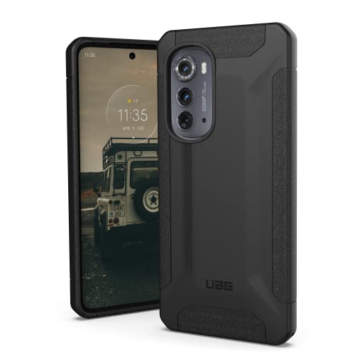 URBAN ARMOR GEAR UAG Schutzhülle für Motorola Moto Edge 5G 2022 (nur USA und CA-Modelle), 16,8 cm (6,6 Zoll), Scout Black, robust, schlank, stoßfest, leicht, antimikrobiell, militärisch, von URBAN ARMOR GEAR