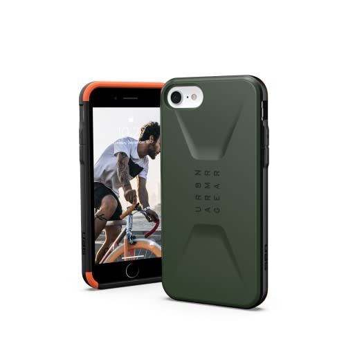 URBAN ARMOR GEAR UAG Schutzhülle für iPhone SE (2022) [4,7 Zoll Bildschirm] Schlanke, ultradünne, stoßdämpfende zivile Schutzhülle, olivgrün von URBAN ARMOR GEAR