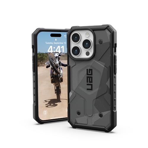 URBAN ARMOR GEAR UAG Schutzhülle kompatibel mit iPhone 15 Pro, 15,5 cm (6,1 Zoll), Pathfinder SE Geo Camouflage, eingebauter Magnet, kompatibel mit MagSafe-Ladegerät, robuste Schutzhülle in von URBAN ARMOR GEAR