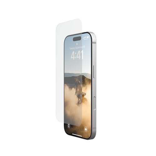 URBAN ARMOR GEAR ULTRA "Schott" Tempered Glass Displayschutzglas Apple iPhone 16 Pro (2,5 Meter Fallschutz, Extrem Kratzfest, Anti-Fingerabdruck, Inkl. Montagekit, Ultra klar) von URBAN ARMOR GEAR