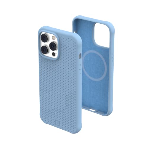 URBAN ARMOR GEAR by UAG [U] Dot Case kompatibel mit Apple iPhone 14 Pro Max Hülle [Soft-Touch Silikon, Texturiertes Design, Wireless Charging/Magnetisches Aufladen kompatibel] Cerulean 114083315858 von URBAN ARMOR GEAR