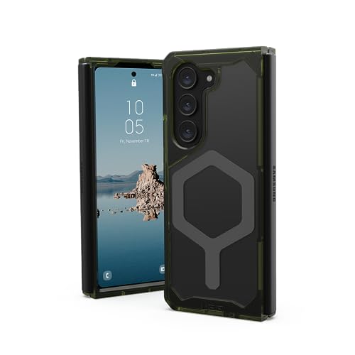 URBAN ARMOR GEAR UAG Schutzhülle für Samsung Galaxy Z Fold 5 (2023) Plyo Pro, Olive/transparent [Made for Samsung Zertifiziert, Sturzfest nach US-Army Standard, Kompatibel mit Qi Wireless Charging] von URBAN ARMOR GEAR