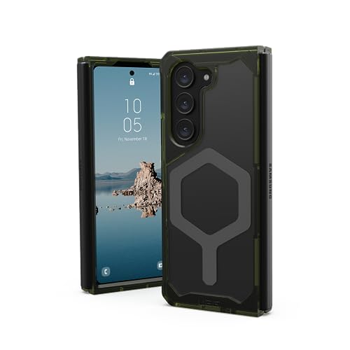 URBAN ARMOR GEAR UAG Schutzhülle für Samsung Galaxy Z Fold 5 (2023) Plyo Pro, olive/transparent [Made for Samsung zertifiziert, Sturzfest nach US-Army Standard, Kompatibel mit Qi Wireless Charging] von URBAN ARMOR GEAR