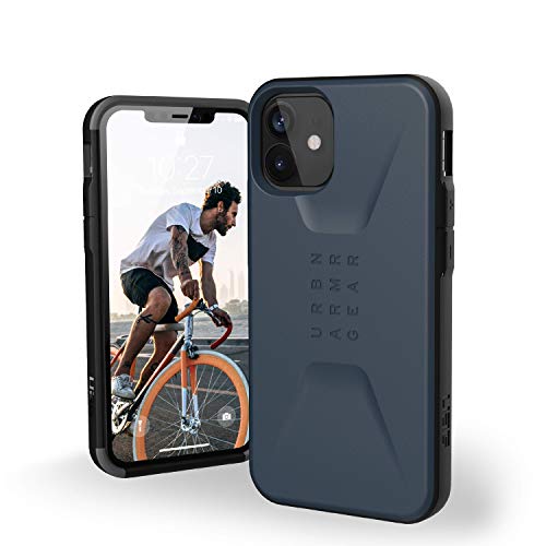Urban Armor Gear Civilian Hülle Apple iPhone 12 Mini (5,4'' Zoll) Schutzhülle (Wireless Charging kompatibles Cover, Sturzfeste Handyhülle, Ultra Slim Bumper) - blau (Mallard) von URBAN ARMOR GEAR
