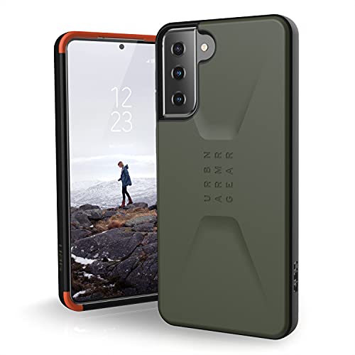 Urban Armor Gear Civilian Schutzhülle Samsung Galaxy S21+ 5G (6,7") Hülle - (Wireless Charging kompatibles Cover, Sturzfeste Handyhülle, Ultra Slim Bumper) - olive, 21281D117272 von URBAN ARMOR GEAR