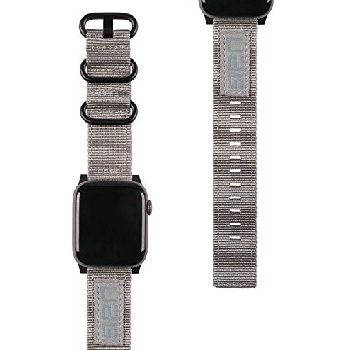 Urban Armor Gear Nato Armband für Apple Watch 38mm / 40mm (Watch SE, Series 6 / 5 / 4 / 3 / 2 / 1, Ersatzarmband aus Nylon) Grau von URBAN ARMOR GEAR