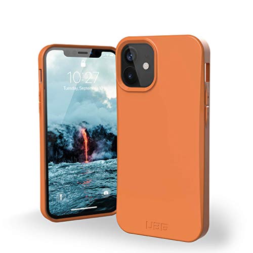 Urban Armor Gear Outback-Bio Hülle Apple iPhone 12 Mini (5,4"" Zoll) Schutzhülle (Biologisch abbaubare Materialien, Wireless Charging kompatibel, Sturzfeste Handyhülle, Ultra Slim Bumper) orange von URBAN ARMOR GEAR