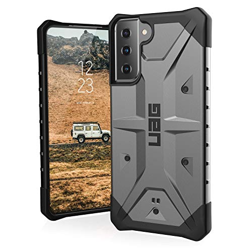 Urban Armor Gear Pathfinder Hülle Samsung Galaxy S21+ 5G (6,7" Zoll) Schutzhülle (Wireless Charging kompatibel, Handyhülle nach Militärstandard, Ultra Slim Bumper) - Silber von URBAN ARMOR GEAR