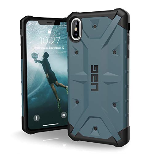 Urban Armor Gear Pathfinder Schutzhülle nach US-Militärstandard für Apple iPhone Xs Max (slate) [Qi kompatibel I Verstärkte Ecken I Sturzfest I Antistatisch I Vergrößerte Tasten] - 111107115454 von URBAN ARMOR GEAR