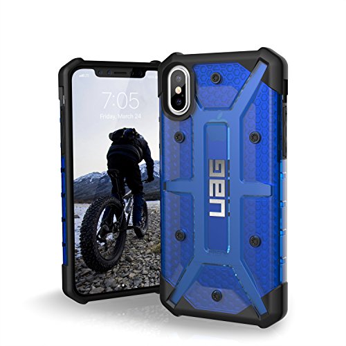 Urban Armor Gear Plasma Schutzhülle Nach US-Militärstandard für Apple iPhone Xs / X - Transparent (Blau) [Qi kompatibel, Verstärkte Ecken, Sturzfest, Antistatisch, Vergrößerte Tasten] - IPHX-L-CB von URBAN ARMOR GEAR