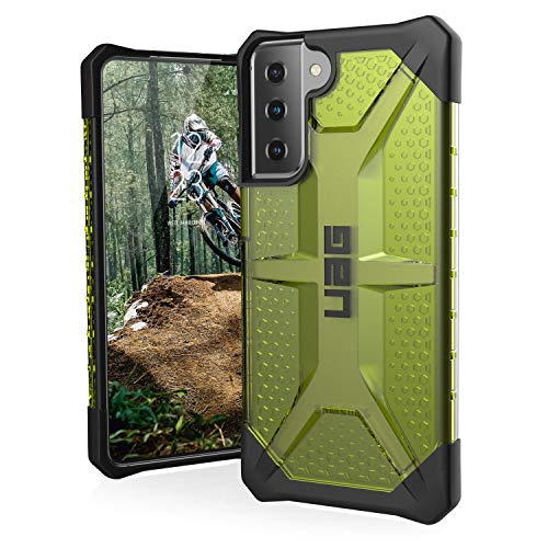Urban Armor Gear Plasma Schutzhülle Samsung Galaxy S21+ 5G (6,7" Zoll) Hülle (Wireless Charging kompatibles Cover, Sturzfeste Handyhülle, Ultra Slim Bumper) - billie (neon grün transparent) von URBAN ARMOR GEAR